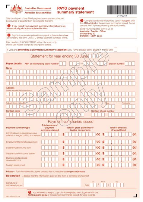 Payg Payment Summary
