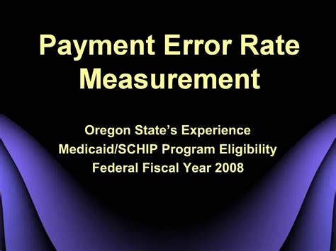 Payment Error Rate Measurement Mcsc