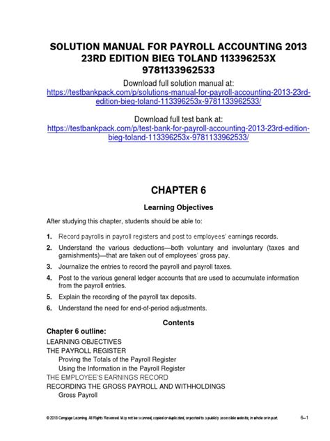 payroll accounting 2013 appendix a solutions