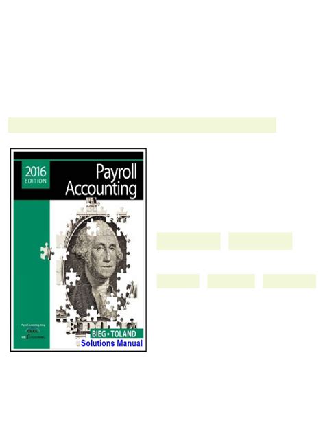 Payroll Accounting 2016 Study Guide For