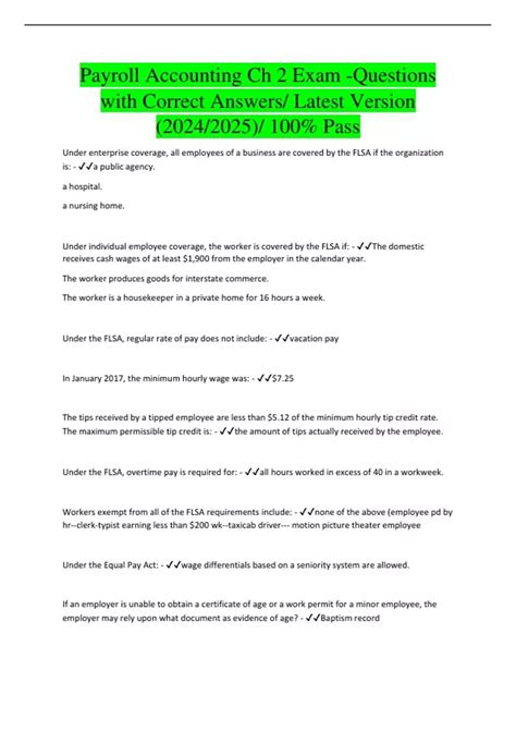 Payroll Accounting Answer Key Ch 6
