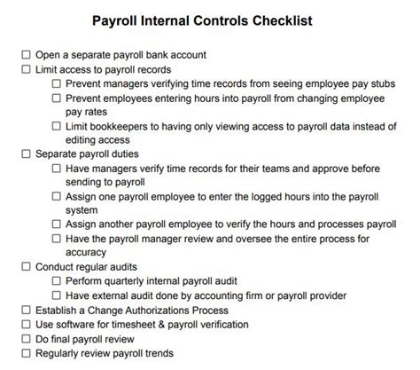 Payroll Process: Internal Controls: An Evaluation Tool To Achieve Compliance