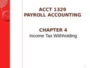 Read Online Payroll Accounting Chapter4 Income Tax Withholding Solutions 