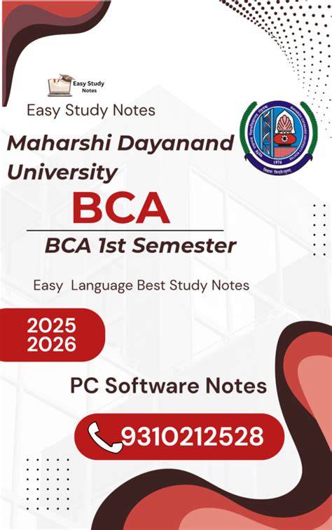 pc software packages bca notes