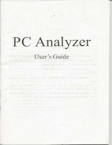 Download Pc Analyzer User Guide 
