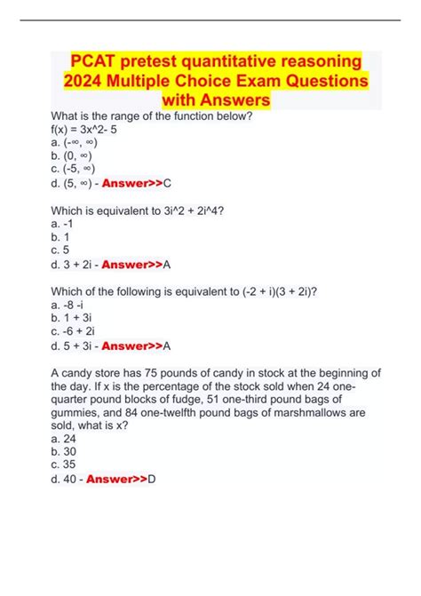 Pcat Test Questions