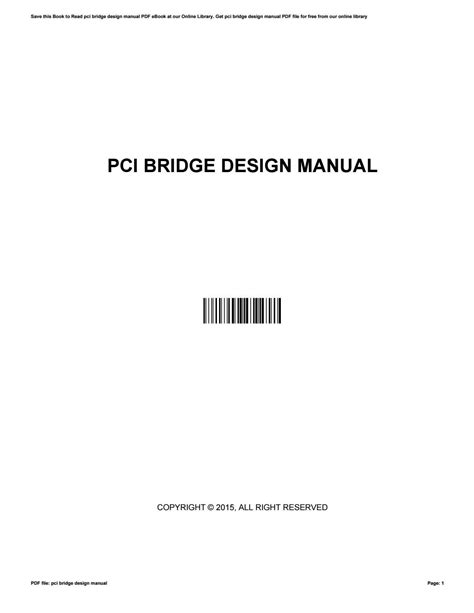 Read Online Pci Bridge Design Manual 