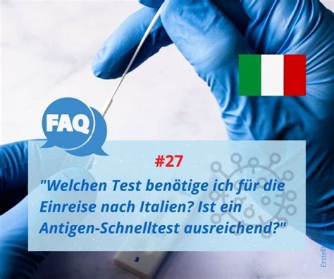 pcr test till italien