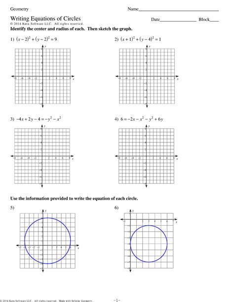 Pdf 11 Equations Of Circles Kuta Software Circle Equation Worksheet - Circle Equation Worksheet