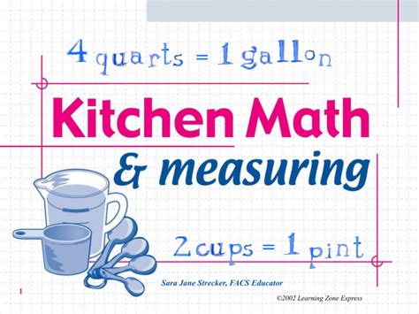 Pdf 1241 Kitchen Math And Measuring Guide Weebly Kitchen Math Worksheets - Kitchen Math Worksheets