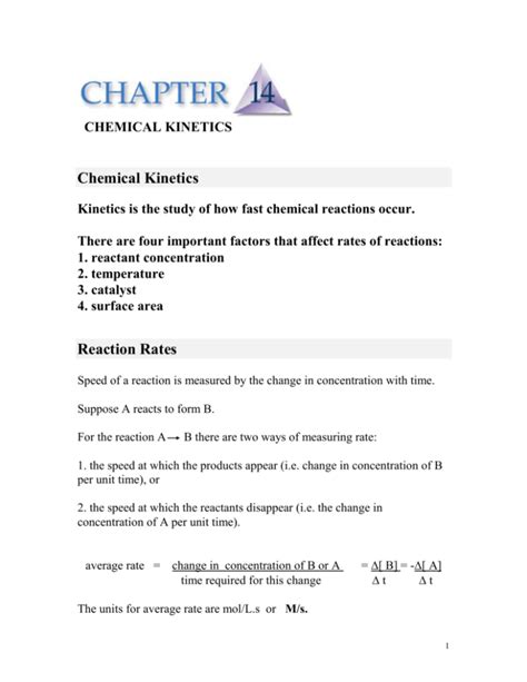 Pdf 14 Chemical Kinetics Forestville Central High School Chemical Kinetics Worksheet - Chemical Kinetics Worksheet