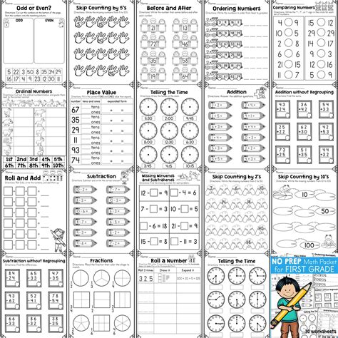 Pdf 1st Grade Math Packet Teaching Mama First Grade Work Packet - First Grade Work Packet