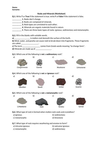 Pdf 3 C 4 Minerals Observe And Identify Identifying Minerals Worksheet - Identifying Minerals Worksheet