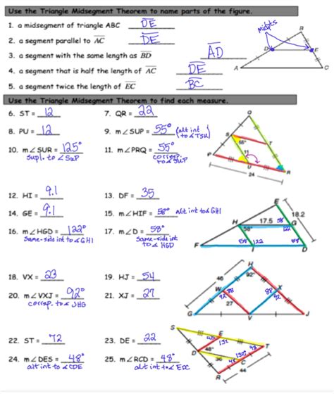 Pdf 5 1 Midsegments Of Triangles Triangle Midsegment Theorem Worksheet - Triangle Midsegment Theorem Worksheet