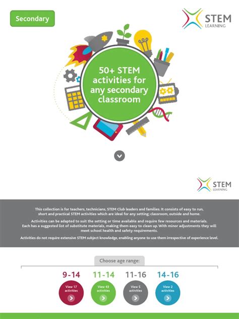 Pdf 50 Stem Activities For Any Secondary Classroom Science Activities For High School - Science Activities For High School