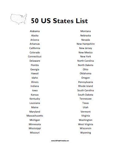 Pdf 50 Us States List Timu0027s Printables Printable 50 State Checklist - Printable 50 State Checklist