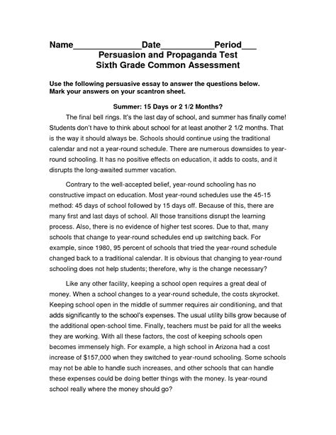 Pdf 6th Grade Argumentative Writing Prompt Utah Education 6th Grade Argumentative Writing Prompts - 6th Grade Argumentative Writing Prompts
