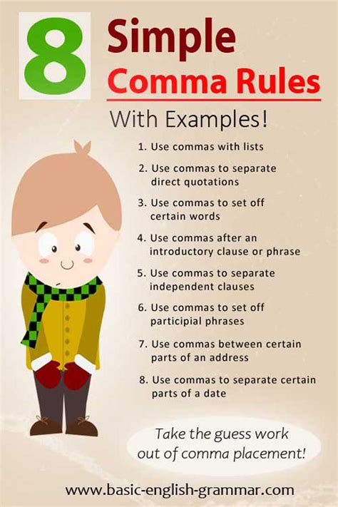 Pdf 8 Comma Rules Englishforeveryone Org Practice With Commas Worksheet - Practice With Commas Worksheet