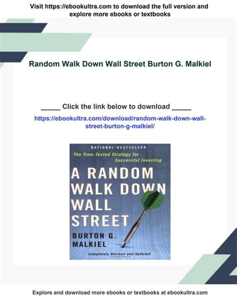 Pdf A Random Walk Down Wall Street