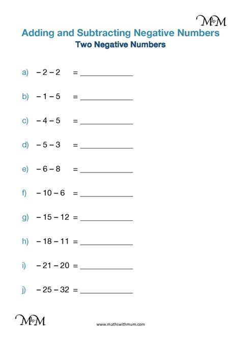Pdf Adding Amp Subtracting Negative Numbers Subtracting Negative Integers Worksheet - Subtracting Negative Integers Worksheet