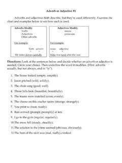 Pdf Adverb Or Adjective Loudoun County Public Schools Identifying Adjectives And Adverbs Worksheet - Identifying Adjectives And Adverbs Worksheet