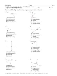 Pdf Angle Relationship Practice Loudoun County Public Schools Angle Pair Relationships Worksheet Answers - Angle Pair Relationships Worksheet Answers