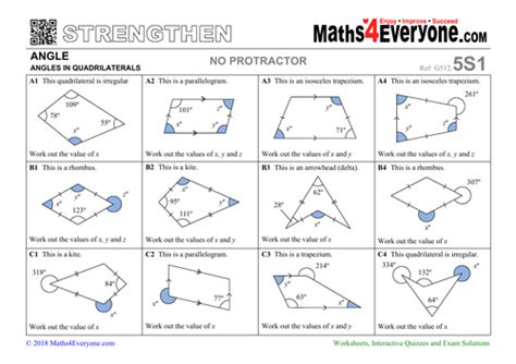 Pdf Angles In A Quadrilateral Corbettmaths Primary Quadrilateral Angles Worksheet - Quadrilateral Angles Worksheet