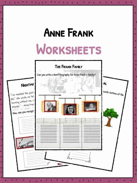 Pdf Anne Frank Worksheets Austin Amp Lily Anne Frank Timeline Worksheet - Anne Frank Timeline Worksheet