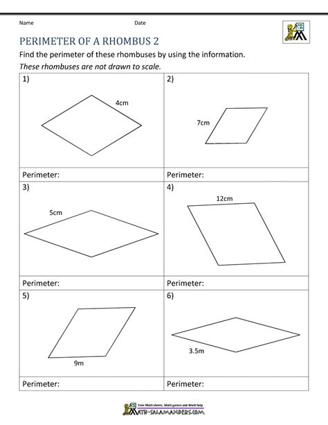 Pdf Area Of Rhombus Worksheet Math Monks Area Of A Rhombus Worksheet - Area Of A Rhombus Worksheet