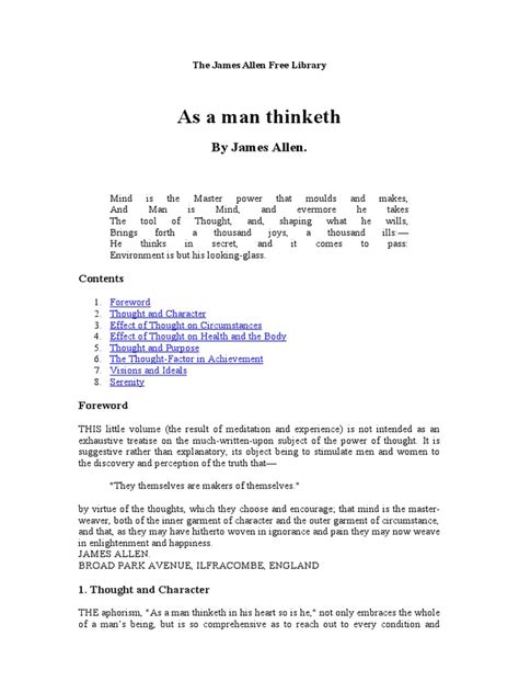 Pdf As A Man Thinketh