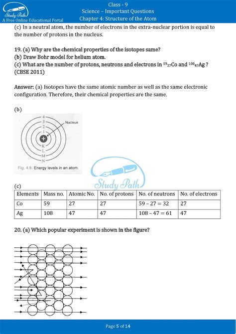 Pdf Atomic Structure Past Paper Questions Science Exams Atomic Structure Practice Worksheet Key - Atomic Structure Practice Worksheet Key