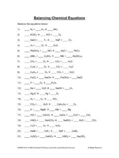 Pdf Balancing Chemical Equations Kentchemistry Com Balancing Practice Worksheet - Balancing Practice Worksheet
