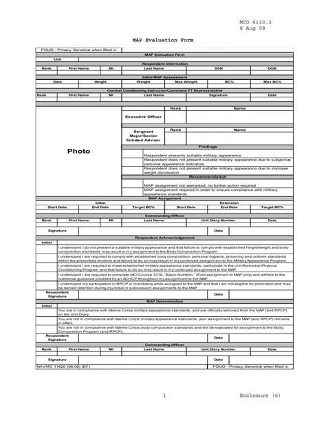 Pdf Bcp Evaluation Form United States Marine Corps Body Composition Worksheet - Body Composition Worksheet
