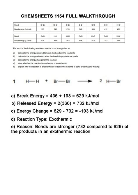 Pdf Bond Energy Calculations 1 Bond Enthalpy Worksheet - Bond Enthalpy Worksheet
