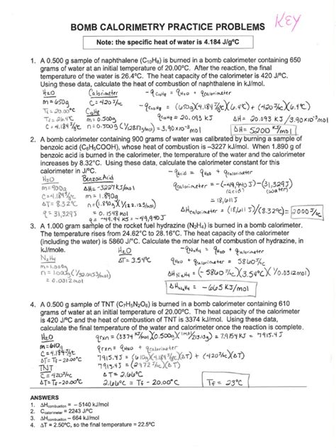 Pdf Calorimetry Practice Problems Nbed Nb Ca Calorimetry Worksheet Answers - Calorimetry Worksheet Answers
