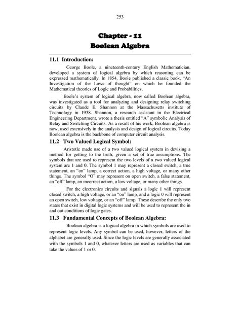 Pdf Chapter 11 Boolean Algebra 11 Boolean Algebra Boolean Algebra Worksheet - Boolean Algebra Worksheet