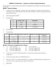 Pdf Chem1611 Worksheet 2 Answers To Critical Thinking Atomic Orbitals Worksheet Answers - Atomic Orbitals Worksheet Answers