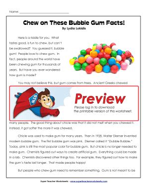 Pdf Chew On These Bubble Gum Facts Super Chew On This Worksheet Answers - Chew On This Worksheet Answers