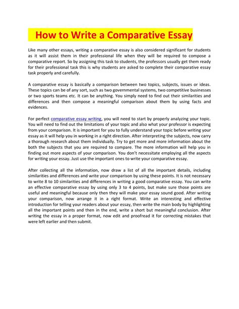 Pdf Comparative Essay Sample Two Books 5staressays Compare And Contrast Two Books - Compare And Contrast Two Books