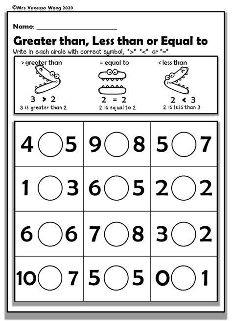 Pdf Comparing Numbers More Than Or Less Than Less Than Worksheets For Kindergarten - Less Than Worksheets For Kindergarten
