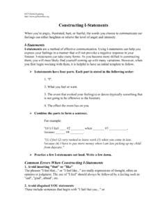 Pdf Constructing I Statements Using I Statements Worksheet - Using I Statements Worksheet