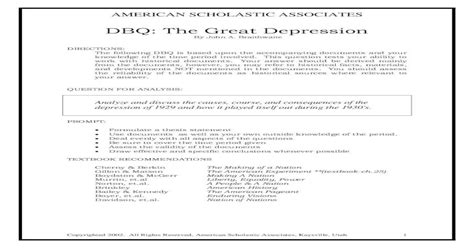 Pdf Dbq The Great Depression Mrs Ladd X27 The Great Depression Worksheet Answer Key - The Great Depression Worksheet Answer Key