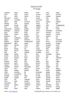 Pdf Dolch List 5 Grade Sd63 5th Grade Dolch Words List - 5th Grade Dolch Words List