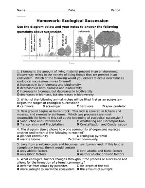 Pdf Ecological Succession Worksheet Deer Valley Unified School Succession Biology Worksheet - Succession Biology Worksheet
