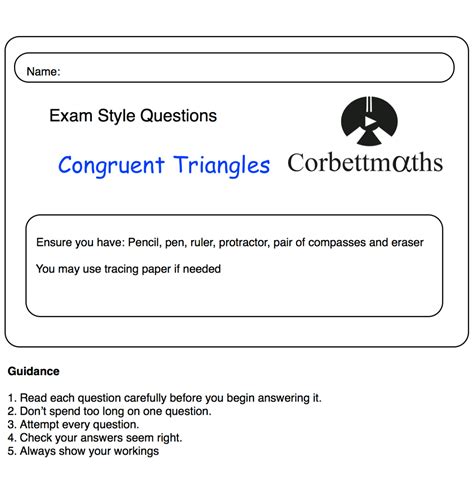 Pdf Exam Style Questions Corbettmaths Congruent And Similar Shapes Worksheet - Congruent And Similar Shapes Worksheet