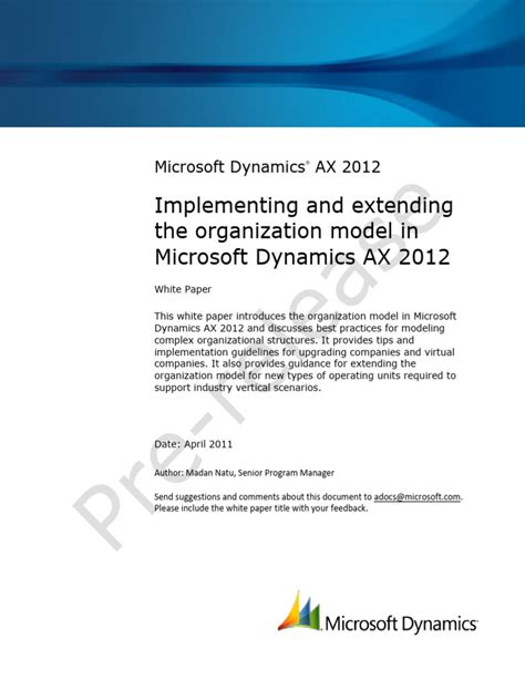 Pdf Extending Microsoft Dynamics Ax 2012 Cookbook Download
