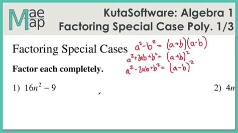 Pdf Factoring Special Cases Kuta Software Algebra 1 Factoring Polynomials Worksheet - Algebra 1 Factoring Polynomials Worksheet