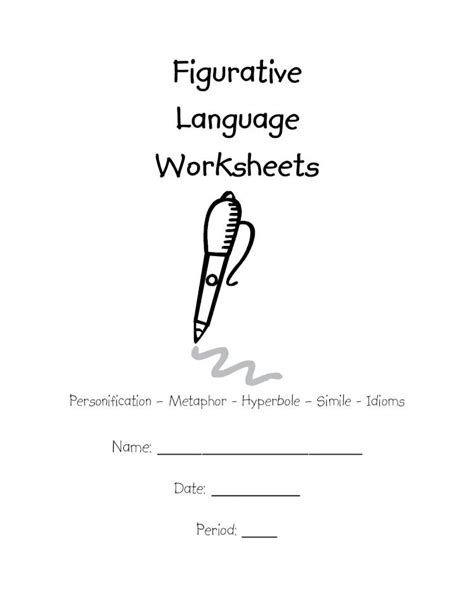 Pdf Figurative Language Worksheets Schoolwires Figerative Language Worksheet Grade 5 - Figerative Language Worksheet Grade 5
