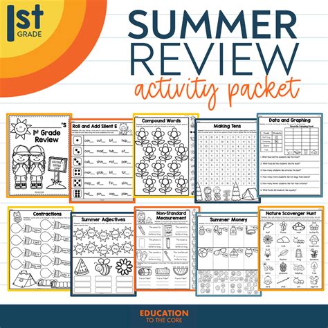 Pdf First Grade Summer Learning Packet Summer Worksheets For 1st Grade - Summer Worksheets For 1st Grade