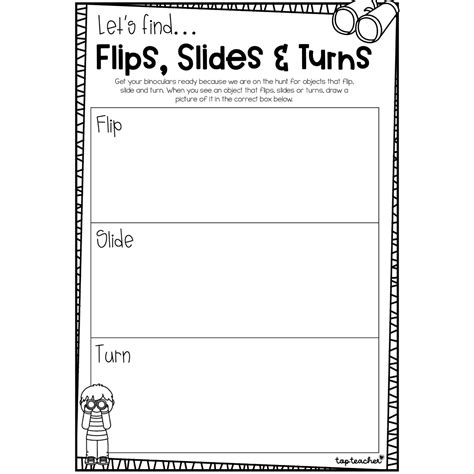 Pdf Flip Slide Turn Super Teacher Worksheets Slide Flip And Turn Worksheet - Slide Flip And Turn Worksheet